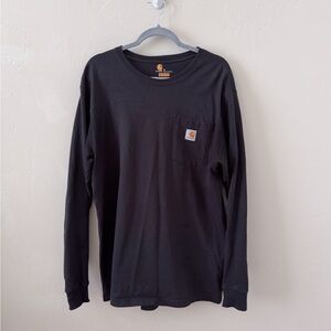 Carhartt Black Crew Neck Long Sleeve Shirt (Original Fit Medium)